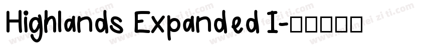 Highlands Expanded I字体转换